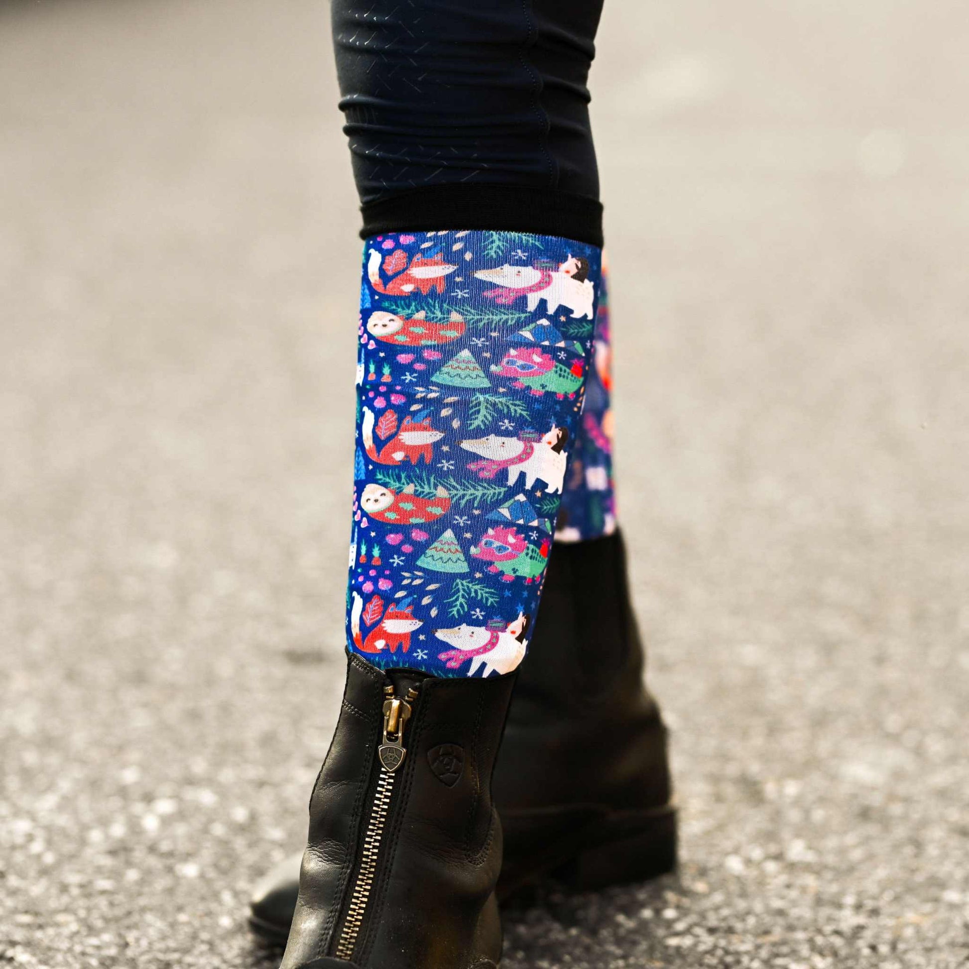 dreamers & schemers Boot Sock Dreamers & Schemers- Snow Much Fun equestrian team apparel online tack store mobile tack store custom farm apparel custom show stable clothing equestrian lifestyle horse show clothing riding clothes Unicorns & Fluffy Clouds Horse Riding  Boot Socks horses equestrian tack store