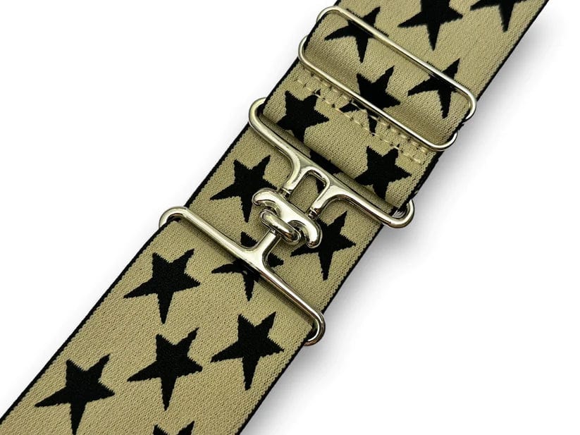 Bucking Belts Belts Tan Star Print with Silver Buckle Bucking Equestrian-Surcingle Buckle Belt (Prints) equestrian team apparel online tack store mobile tack store custom farm apparel custom show stable clothing equestrian lifestyle horse show clothing riding clothes horses equestrian tack store