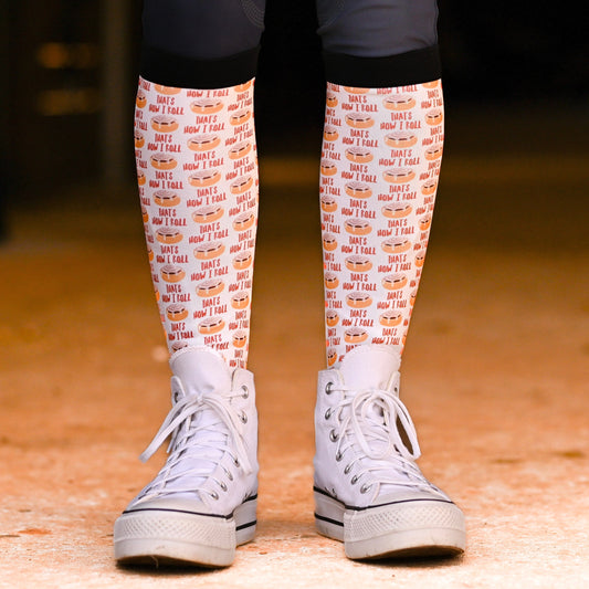 dreamers & schemers Boot Sock Dreamers & Schemers- That's How I Roll equestrian team apparel online tack store mobile tack store custom farm apparel custom show stable clothing equestrian lifestyle horse show clothing riding clothes Unicorns & Fluffy Clouds Horse Riding  Boot Socks horses equestrian tack store