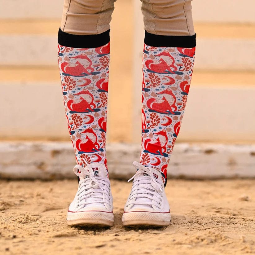 dreamers & schemers Boot Sock Dreamers & Schemers- Third Eye Fox equestrian team apparel online tack store mobile tack store custom farm apparel custom show stable clothing equestrian lifestyle horse show clothing riding clothes Unicorns & Fluffy Clouds Horse Riding  Boot Socks horses equestrian tack store