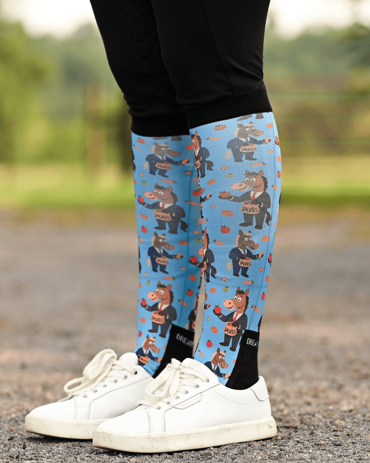 dreamers & schemers Boot Socks Dreamers & Schemers- Treat Tax equestrian team apparel online tack store mobile tack store custom farm apparel custom show stable clothing equestrian lifestyle horse show clothing riding clothes Dreamers & Schemers- Treat Tax horses equestrian tack store
