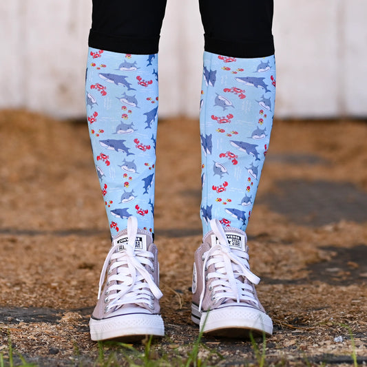 dreamers & schemers Boot Sock Dreamers & Schemers- Under the Sea (Youth) equestrian team apparel online tack store mobile tack store custom farm apparel custom show stable clothing equestrian lifestyle horse show clothing riding clothes Dreamers & Schemers- Under the Sea (Youth) horses equestrian tack store