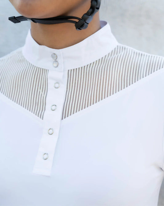 Barn Babe Equestrian women's show shirt White / S Barn Babe Equestrian- Show Shirts equestrian team apparel online tack store mobile tack store custom farm apparel custom show stable clothing equestrian lifestyle horse show clothing riding clothes Barn Babe Equestrian- Show Shirts horses equestrian tack store
