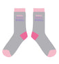 dreamers & schemers Boot Sock Whoa (Grey/Pink) Dreamers & Schemers-  Crew Socks equestrian team apparel online tack store mobile tack store custom farm apparel custom show stable clothing equestrian lifestyle horse show clothing riding clothes Unicorns & Fluffy Clouds Horse Riding  Boot Socks horses equestrian tack store