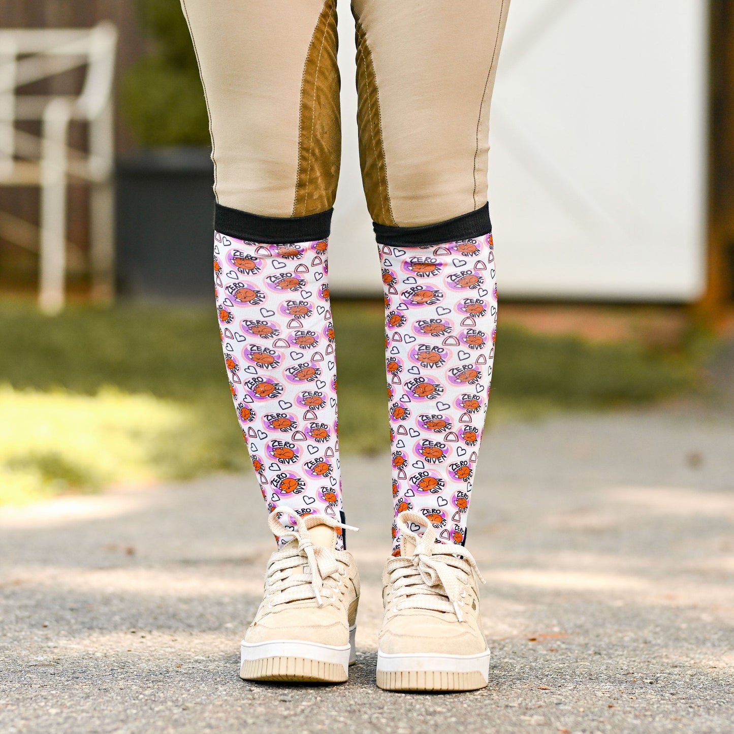 dreamers & schemers Boot Sock Dreamers & Schemers- Zero Fox Given equestrian team apparel online tack store mobile tack store custom farm apparel custom show stable clothing equestrian lifestyle horse show clothing riding clothes Unicorns & Fluffy Clouds Horse Riding  Boot Socks horses equestrian tack store