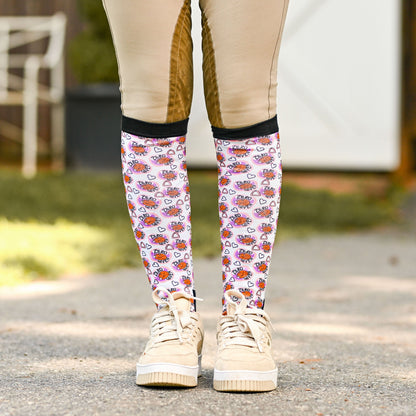 dreamers & schemers Boot Sock Dreamers & Schemers- Zero Fox Given equestrian team apparel online tack store mobile tack store custom farm apparel custom show stable clothing equestrian lifestyle horse show clothing riding clothes Unicorns & Fluffy Clouds Horse Riding  Boot Socks horses equestrian tack store
