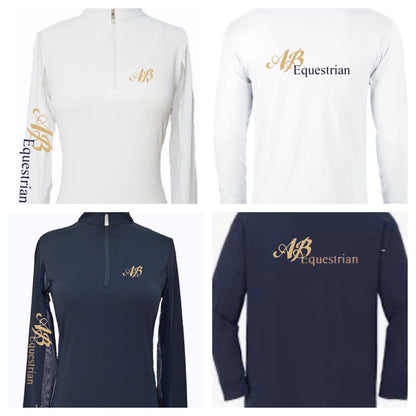 Equestrian Team Apparel Custom Team Shirts XSmall / Navy AB Equestrian Women's Sunshirts equestrian team apparel online tack store mobile tack store custom farm apparel custom show stable clothing equestrian lifestyle horse show clothing riding clothes horses equestrian tack store