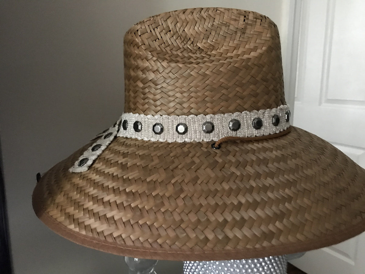 Island Girl Sun Hat One Size Island Girl Hats / Tan with Silver accents equestrian team apparel online tack store mobile tack store custom farm apparel custom show stable clothing equestrian lifestyle horse show clothing riding clothes horses equestrian tack store