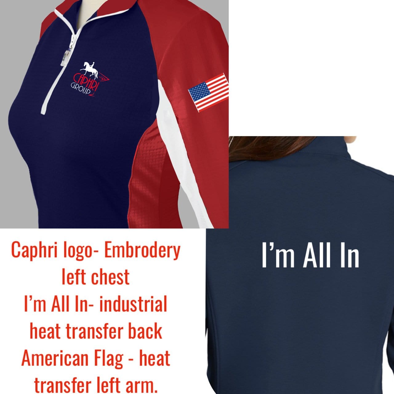 Equestrian Team Apparel Custom Team Shirts XSmall Caphri Group Sunshirts equestrian team apparel online tack store mobile tack store custom farm apparel custom show stable clothing equestrian lifestyle horse show clothing riding clothes horses equestrian tack store