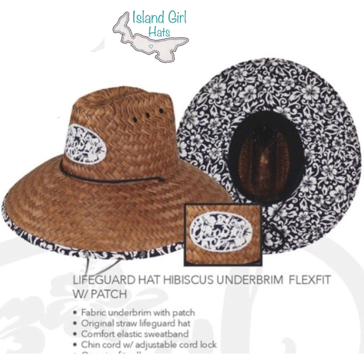 Island Girl Sun Hat One Size / Navy Hibiscus Island Girl Hats / Navy Hibiscus equestrian team apparel online tack store mobile tack store custom farm apparel custom show stable clothing equestrian lifestyle horse show clothing riding clothes horses equestrian tack store