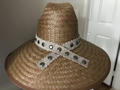 Island Girl Sun Hat One Size Island Girl Hats / Tan with Silver accents equestrian team apparel online tack store mobile tack store custom farm apparel custom show stable clothing equestrian lifestyle horse show clothing riding clothes horses equestrian tack store