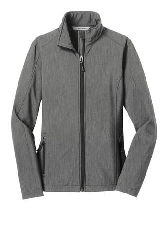 Equestrian Team Apparel Jacket Yes / XLarge Ladies Soft Shell Jacket / Pearl Grey Heather equestrian team apparel online tack store mobile tack store custom farm apparel custom show stable clothing equestrian lifestyle horse show clothing riding clothes horses equestrian tack store