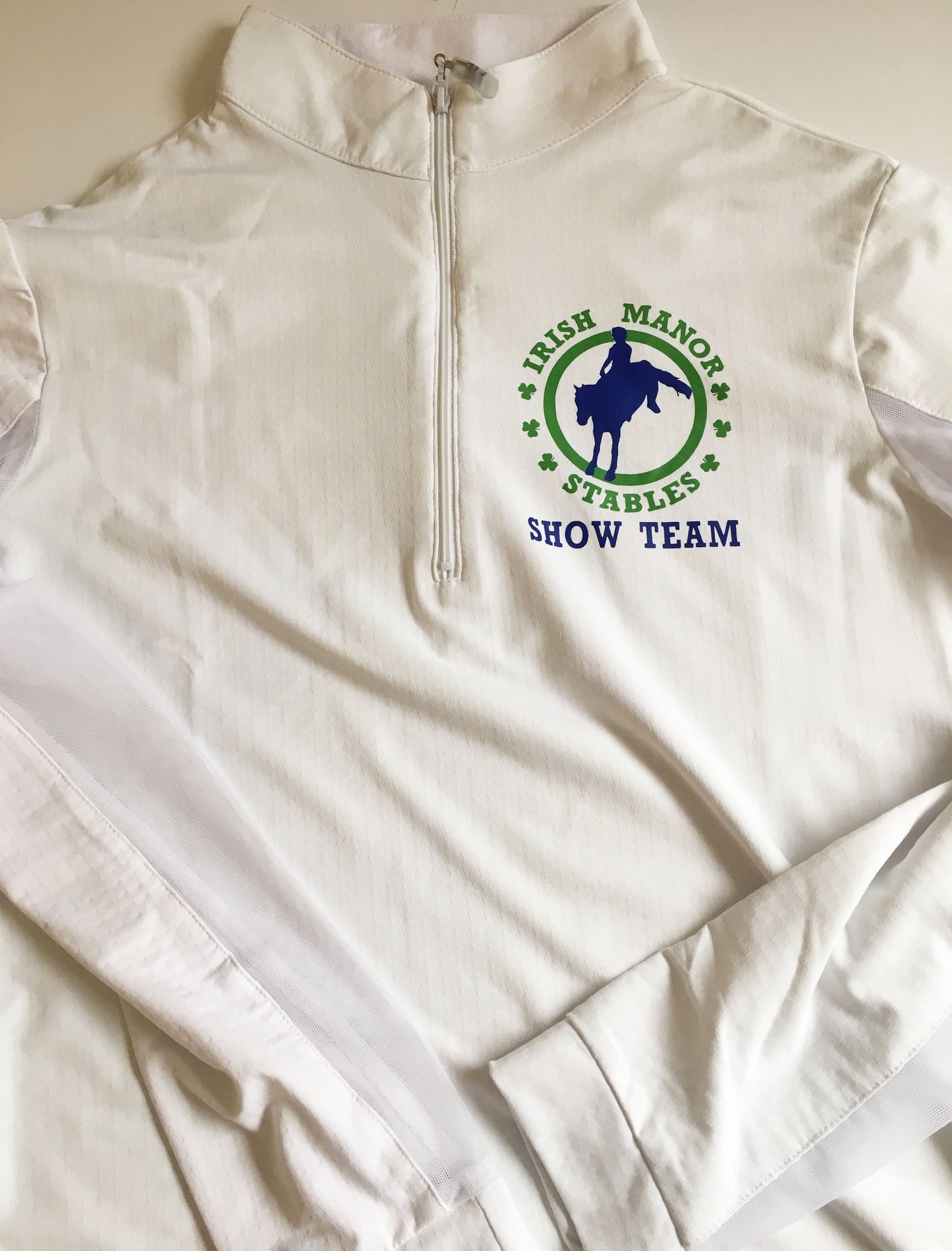 Equestrian Team Apparel Custom Team Shirts Youth 8/10 Irish Manor Show Team equestrian team apparel online tack store mobile tack store custom farm apparel custom show stable clothing equestrian lifestyle horse show clothing riding clothes horses equestrian tack store