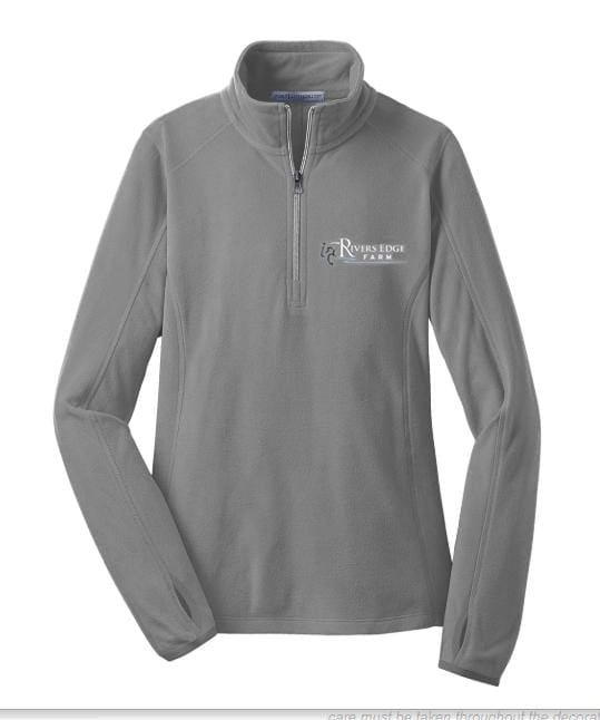 Equestrian Team Apparel Custom Team Shirts Ladies / XS Rivers Edge Farm Micro fleece pullover equestrian team apparel online tack store mobile tack store custom farm apparel custom show stable clothing equestrian lifestyle horse show clothing riding clothes horses equestrian tack store