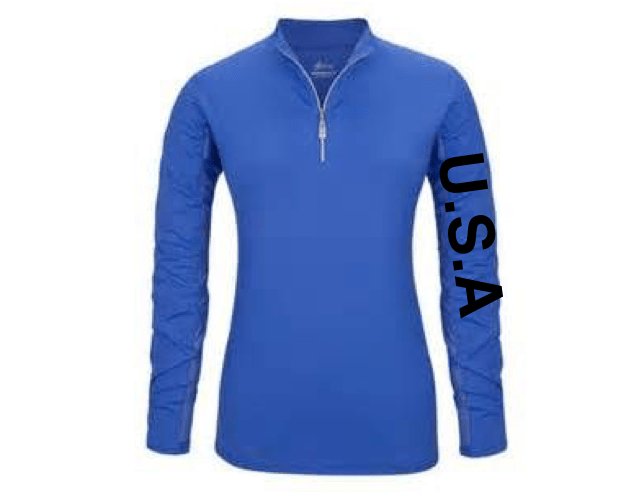 Equestrian Team Apparel Custom Shirts xs / mock USA blue equestrian team apparel online tack store mobile tack store custom farm apparel custom show stable clothing equestrian lifestyle horse show clothing riding clothes horses equestrian tack store