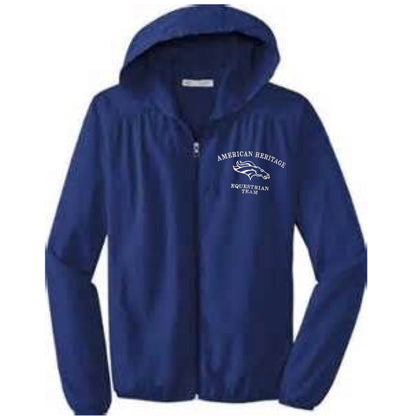 Equestrian Team Apparel Custom Team Shirts XS / Navy / Name American Heritage IEA Rain Jacket w/hood equestrian team apparel online tack store mobile tack store custom farm apparel custom show stable clothing equestrian lifestyle horse show clothing riding clothes horses equestrian tack store