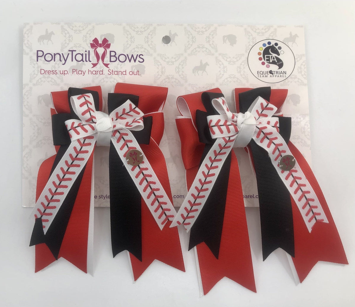 PonyTail Bows 3" Tails Baseball PonyTail Bows equestrian team apparel online tack store mobile tack store custom farm apparel custom show stable clothing equestrian lifestyle horse show clothing riding clothes PonyTail Bows | Equestrian Hair Accessories horses equestrian tack store