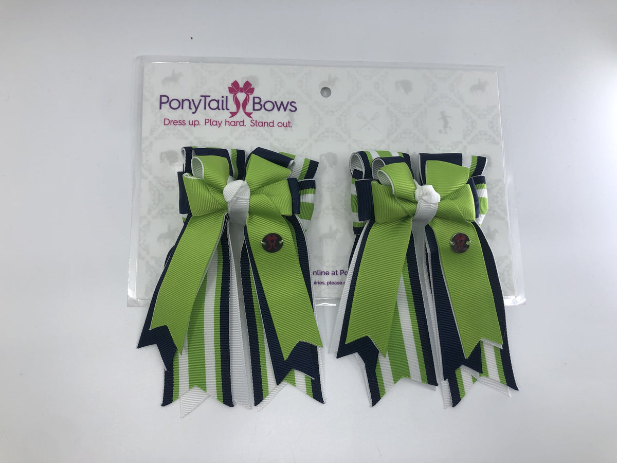 PonyTail Bows 3" Tails Bella Lime PonyTail Bows equestrian team apparel online tack store mobile tack store custom farm apparel custom show stable clothing equestrian lifestyle horse show clothing riding clothes PonyTail Bows | Equestrian Hair Accessories horses equestrian tack store