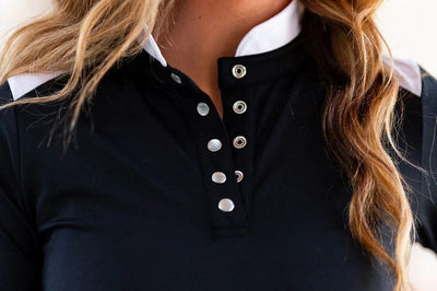 Free Ride Equestrian Competition Shirt L Devon Competition Top in Black equestrian team apparel online tack store mobile tack store custom farm apparel custom show stable clothing equestrian lifestyle horse show clothing riding clothes horses equestrian tack store