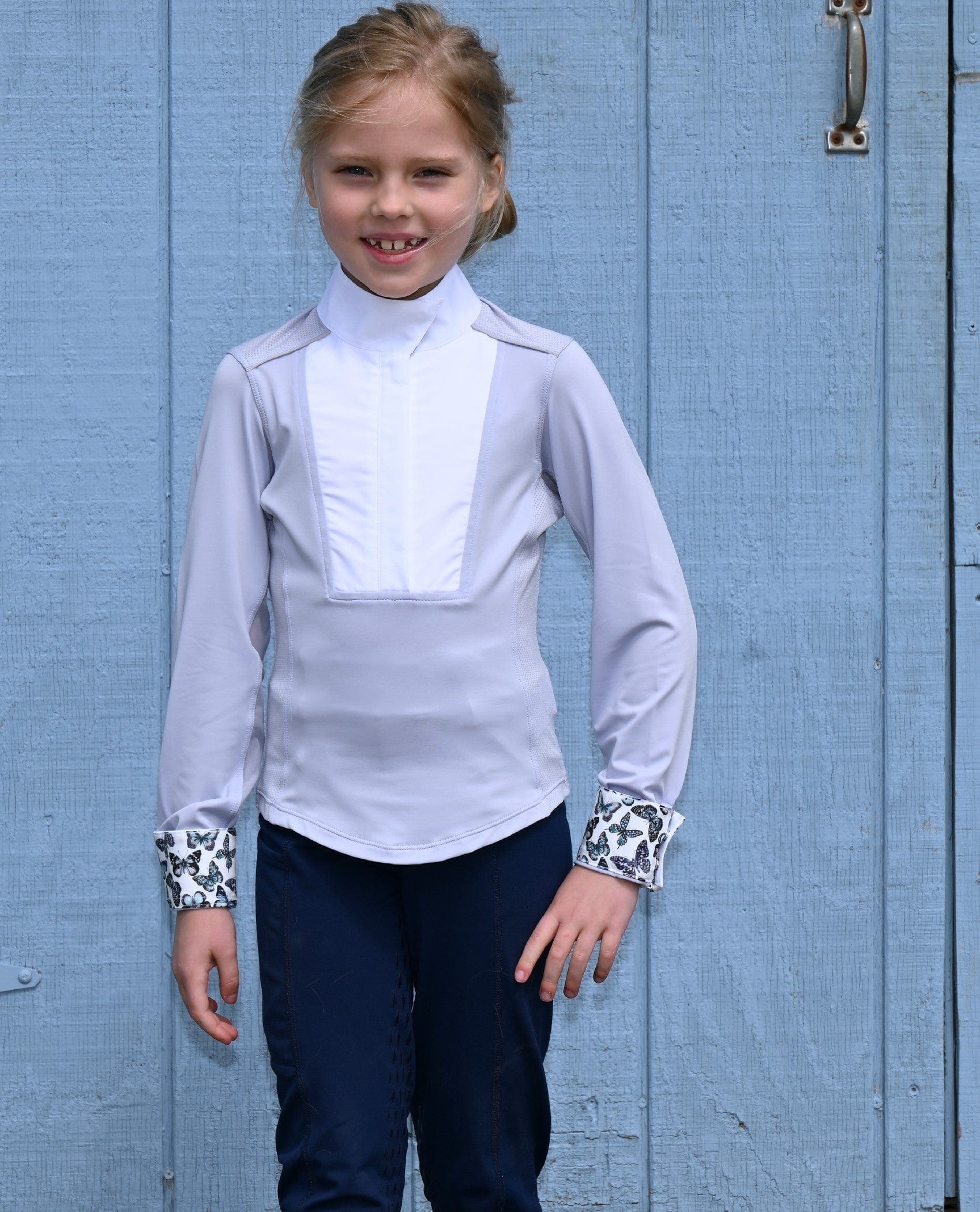 Chestnut Bay Show Shirt Wisteria / S SkyCool Liberty Youth Show Shirt equestrian team apparel online tack store mobile tack store custom farm apparel custom show stable clothing equestrian lifestyle horse show clothing riding clothes horses equestrian tack store