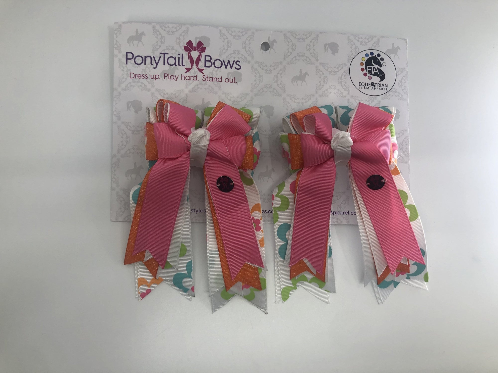 PonyTail Bows 3" Tails Flower Base PinkPonyTail Bows equestrian team apparel online tack store mobile tack store custom farm apparel custom show stable clothing equestrian lifestyle horse show clothing riding clothes PonyTail Bows | Equestrian Hair Accessories horses equestrian tack store