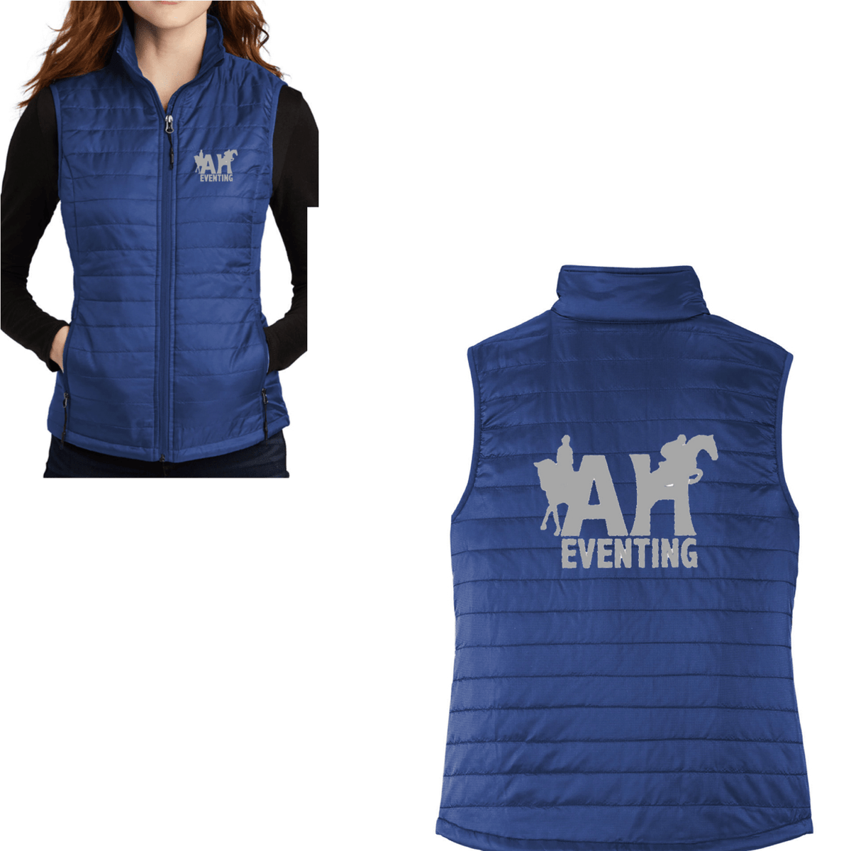 Equestrian Team Apparel Custom Jacket AH Eventing Puffy Vest equestrian team apparel online tack store mobile tack store custom farm apparel custom show stable clothing equestrian lifestyle horse show clothing riding clothes horses equestrian tack store