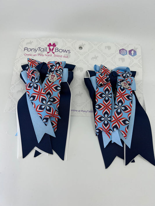 PonyTail Bows 3" Tails Flower Power PonyTail Bows equestrian team apparel online tack store mobile tack store custom farm apparel custom show stable clothing equestrian lifestyle horse show clothing riding clothes PonyTail Bows | Equestrian Hair Accessories horses equestrian tack store