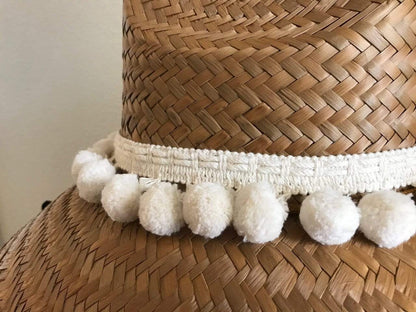 Equestrian Team Apparel Sun Hat one size fits most / creme Island Girl Pom Pom Hats equestrian team apparel online tack store mobile tack store custom farm apparel custom show stable clothing equestrian lifestyle horse show clothing riding clothes horses equestrian tack store