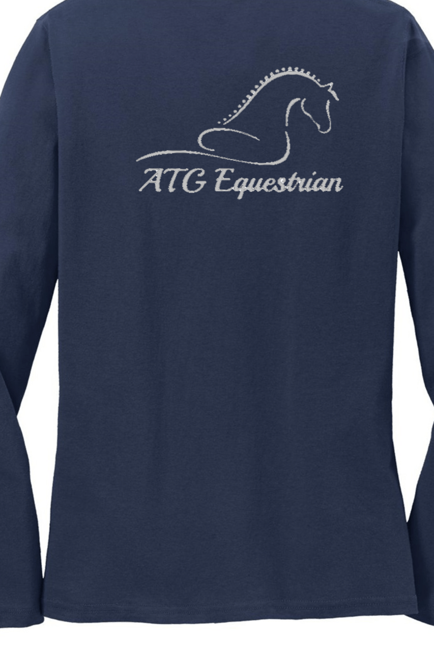 Equestrian Team Apparel Custom Shirts EIS Navy/Grey Youth & Ladies Shirts equestrian team apparel online tack store mobile tack store custom farm apparel custom show stable clothing equestrian lifestyle horse show clothing riding clothes horses equestrian tack store