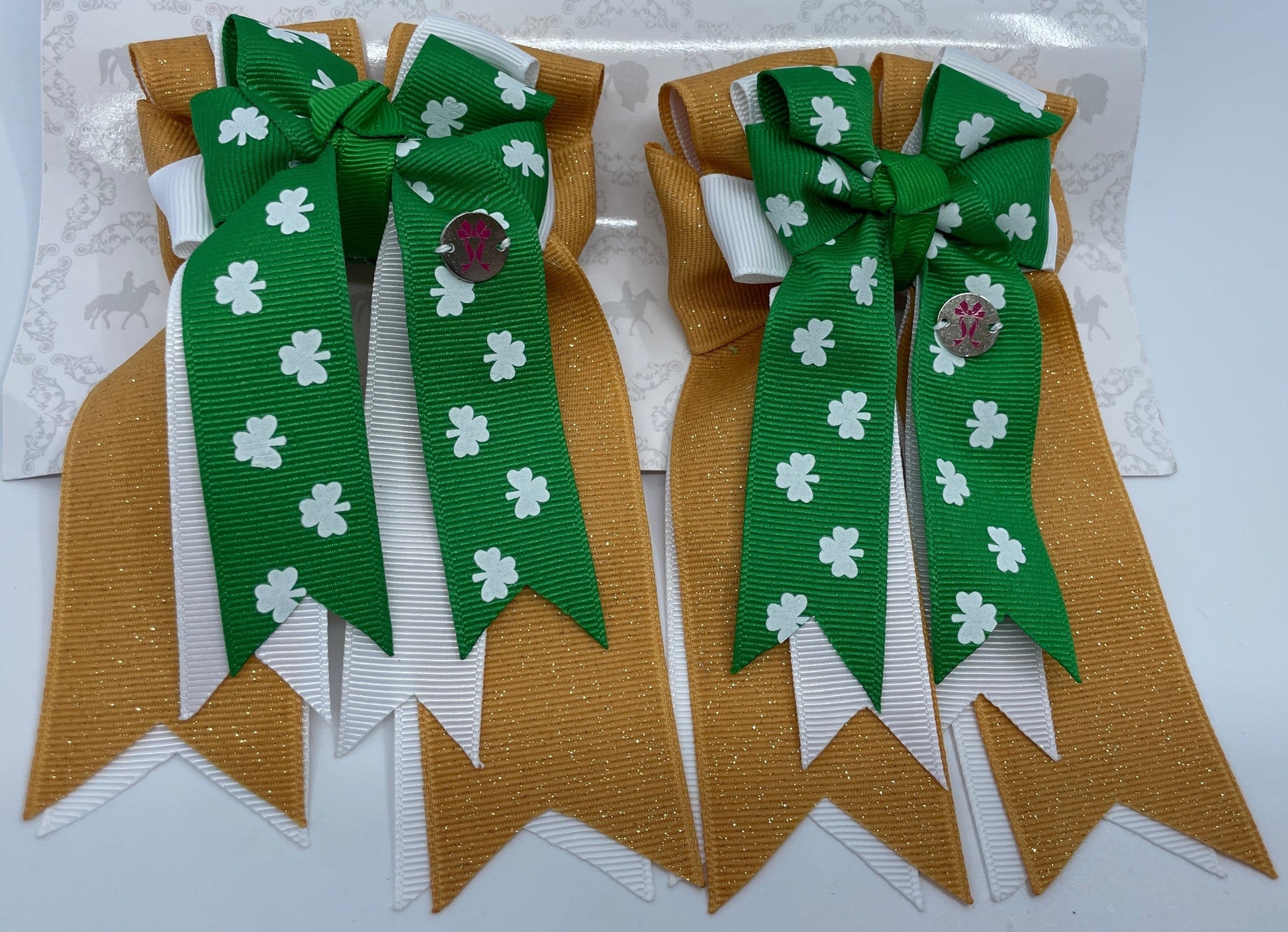 PonyTail Bows 3" Tails Pot O Luck PonyTail Bows equestrian team apparel online tack store mobile tack store custom farm apparel custom show stable clothing equestrian lifestyle horse show clothing riding clothes PonyTail Bows | Equestrian Hair Accessories horses equestrian tack store