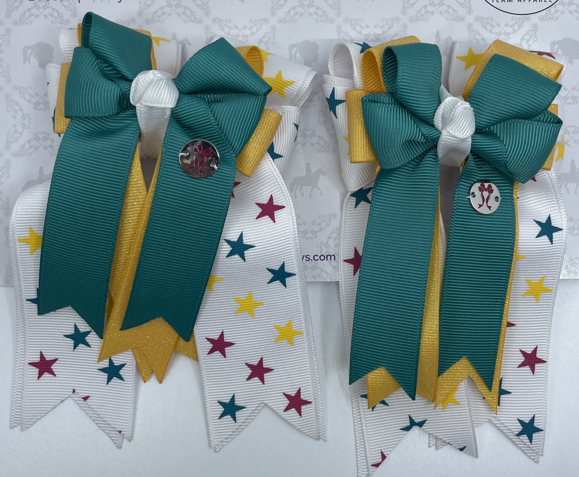 PonyTail Bows 3" Tails Star Cheer PonyTail Bows equestrian team apparel online tack store mobile tack store custom farm apparel custom show stable clothing equestrian lifestyle horse show clothing riding clothes PonyTail Bows | Equestrian Hair Accessories horses equestrian tack store