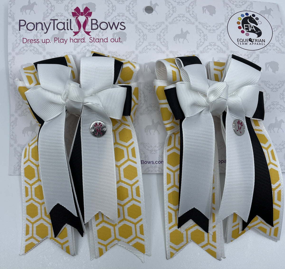 PonyTail Bows 3" Tails Honeycomb PonyTail Bows equestrian team apparel online tack store mobile tack store custom farm apparel custom show stable clothing equestrian lifestyle horse show clothing riding clothes PonyTail Bows | Equestrian Hair Accessories horses equestrian tack store