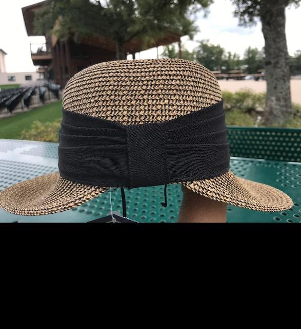 Island Girl Hats Natural/Black Wide Band Backless Bonnet/hat equestrian team apparel online tack store mobile tack store custom farm apparel custom show stable clothing equestrian lifestyle horse show clothing riding clothes horses equestrian tack store