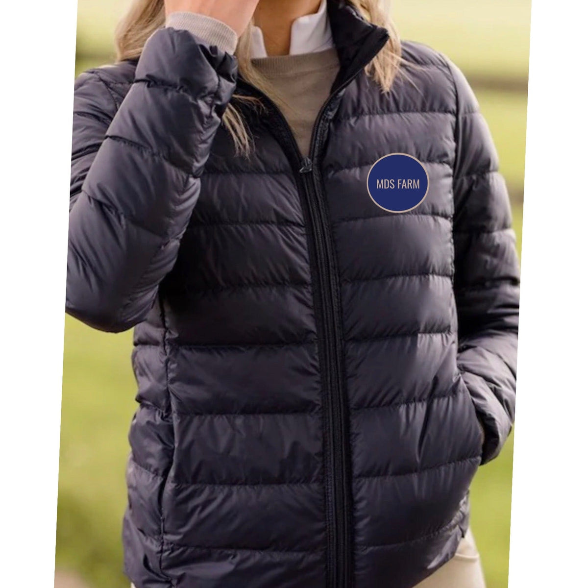 Equestrian Team Apparel XS / Jacket MDS Farm Ladies Puffy Vest and Jacket equestrian team apparel online tack store mobile tack store custom farm apparel custom show stable clothing equestrian lifestyle horse show clothing riding clothes horses equestrian tack store