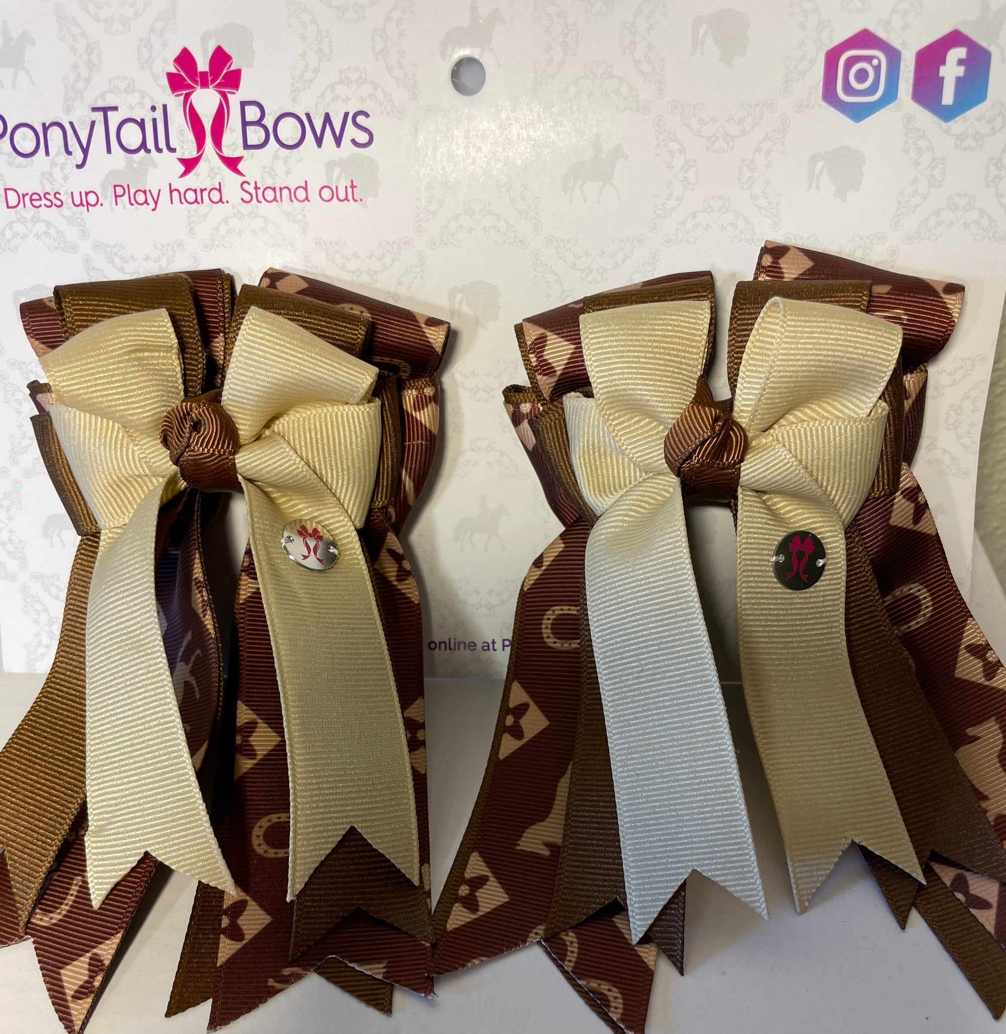 PonyTail Bows 3" Tails Designer Horse PonyTail Bows equestrian team apparel online tack store mobile tack store custom farm apparel custom show stable clothing equestrian lifestyle horse show clothing riding clothes PonyTail Bows | Equestrian Hair Accessories horses equestrian tack store