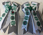 PonyTail Bows 3" Tails Starbucks and Stripes PonyTail Bows equestrian team apparel online tack store mobile tack store custom farm apparel custom show stable clothing equestrian lifestyle horse show clothing riding clothes PonyTail Bows | Equestrian Hair Accessories horses equestrian tack store