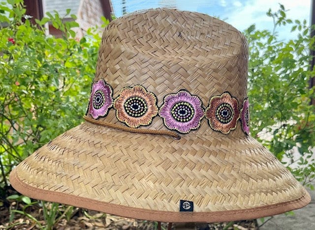 Island Girl Sun Hat one size fits most Island Girl Hat Pink/Coral FLower equestrian team apparel online tack store mobile tack store custom farm apparel custom show stable clothing equestrian lifestyle horse show clothing riding clothes horses equestrian tack store