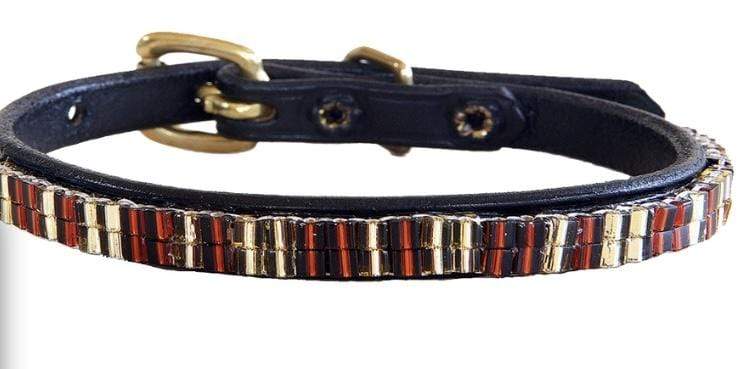 Just Fur Fun dog collar Autumn Sun / Black 20 Inch Just Fur Fun Dog Collars (5/8" wide) equestrian team apparel online tack store mobile tack store custom farm apparel custom show stable clothing equestrian lifestyle horse show clothing riding clothes horses equestrian tack store