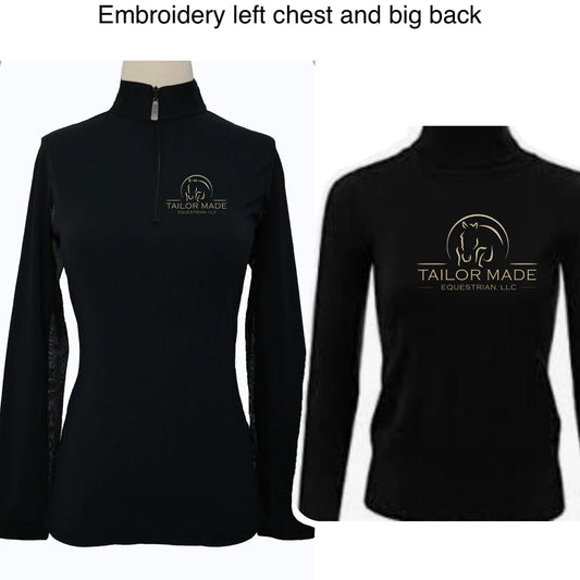 Equestrian Team Apparel Tailor Made Equestrian LLC Ladies Sun shirt equestrian team apparel online tack store mobile tack store custom farm apparel custom show stable clothing equestrian lifestyle horse show clothing riding clothes horses equestrian tack store