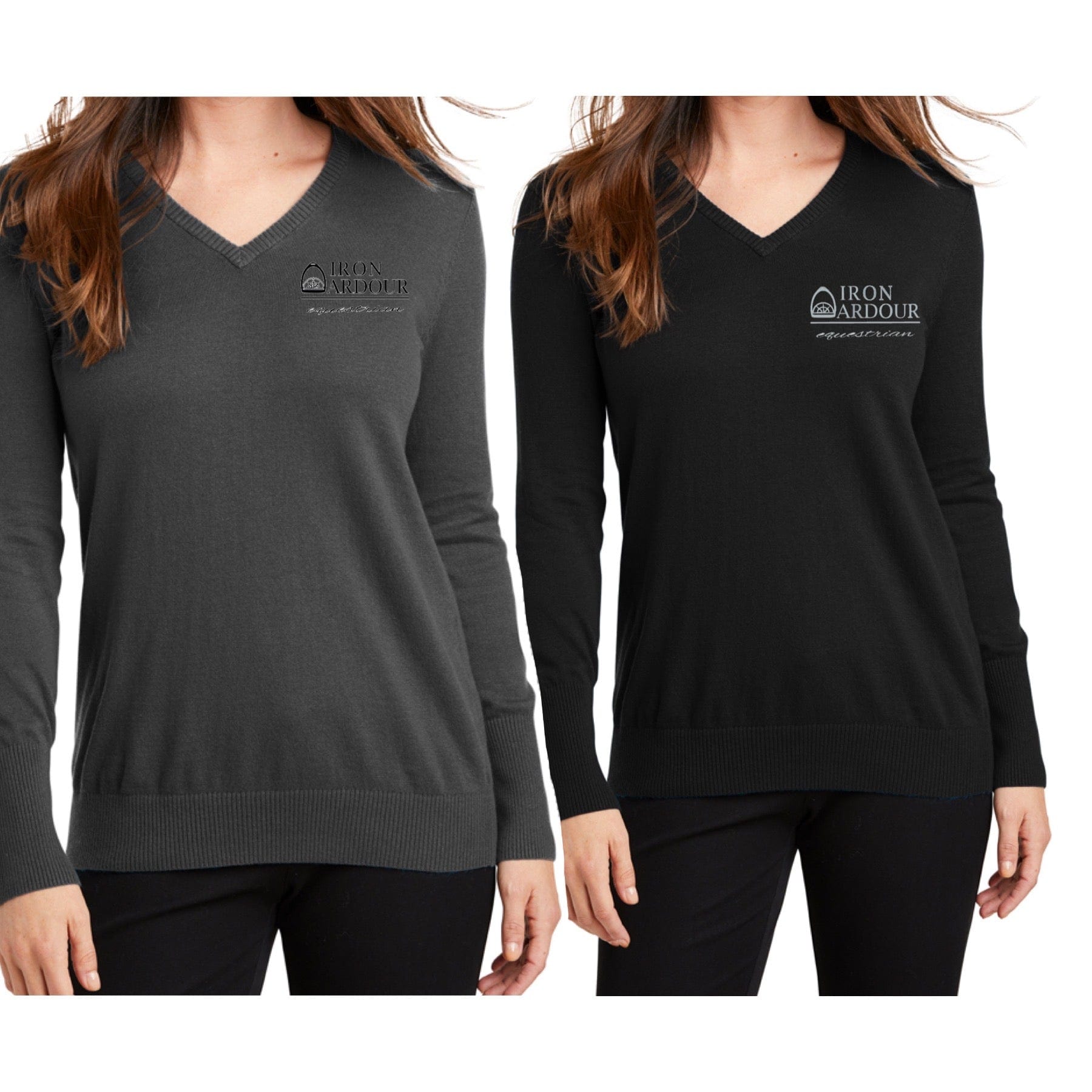 Equestrian Team Apparel Apparel & Accessories Iron Ardour Equestrian V neck Sweater equestrian team apparel online tack store mobile tack store custom farm apparel custom show stable clothing equestrian lifestyle horse show clothing riding clothes horses equestrian tack store