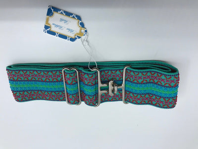 Blue Ribbon Belts Belt Teal/Pink/Blue Pattern Blue Ribbon Belts - 2 Inch equestrian team apparel online tack store mobile tack store custom farm apparel custom show stable clothing equestrian lifestyle horse show clothing riding clothes horses equestrian tack store