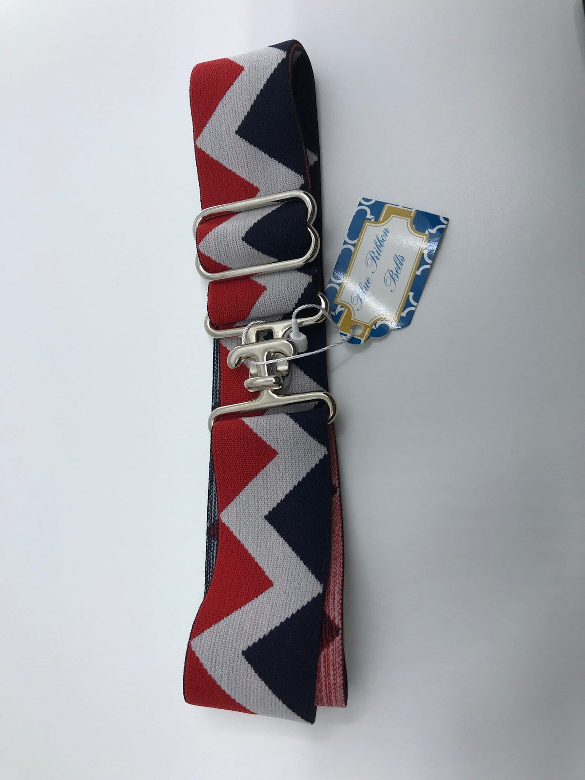 Blue Ribbon Belts Belt Red/White/Navy ZigZag Blue Ribbon Belts 1.5" equestrian team apparel online tack store mobile tack store custom farm apparel custom show stable clothing equestrian lifestyle horse show clothing riding clothes horses equestrian tack store
