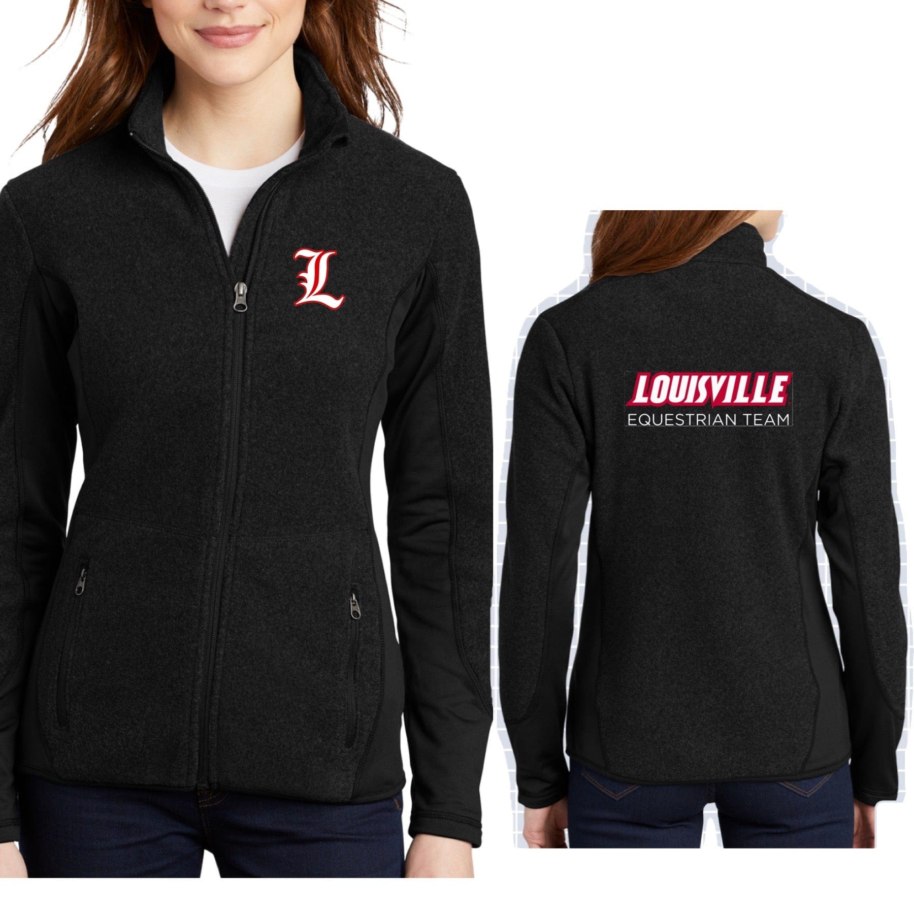 Equestrian Team Apparel Louisville Equestrian Team Hunt Seat Pro Fleece Jacket equestrian team apparel online tack store mobile tack store custom farm apparel custom show stable clothing equestrian lifestyle horse show clothing riding clothes horses equestrian tack store
