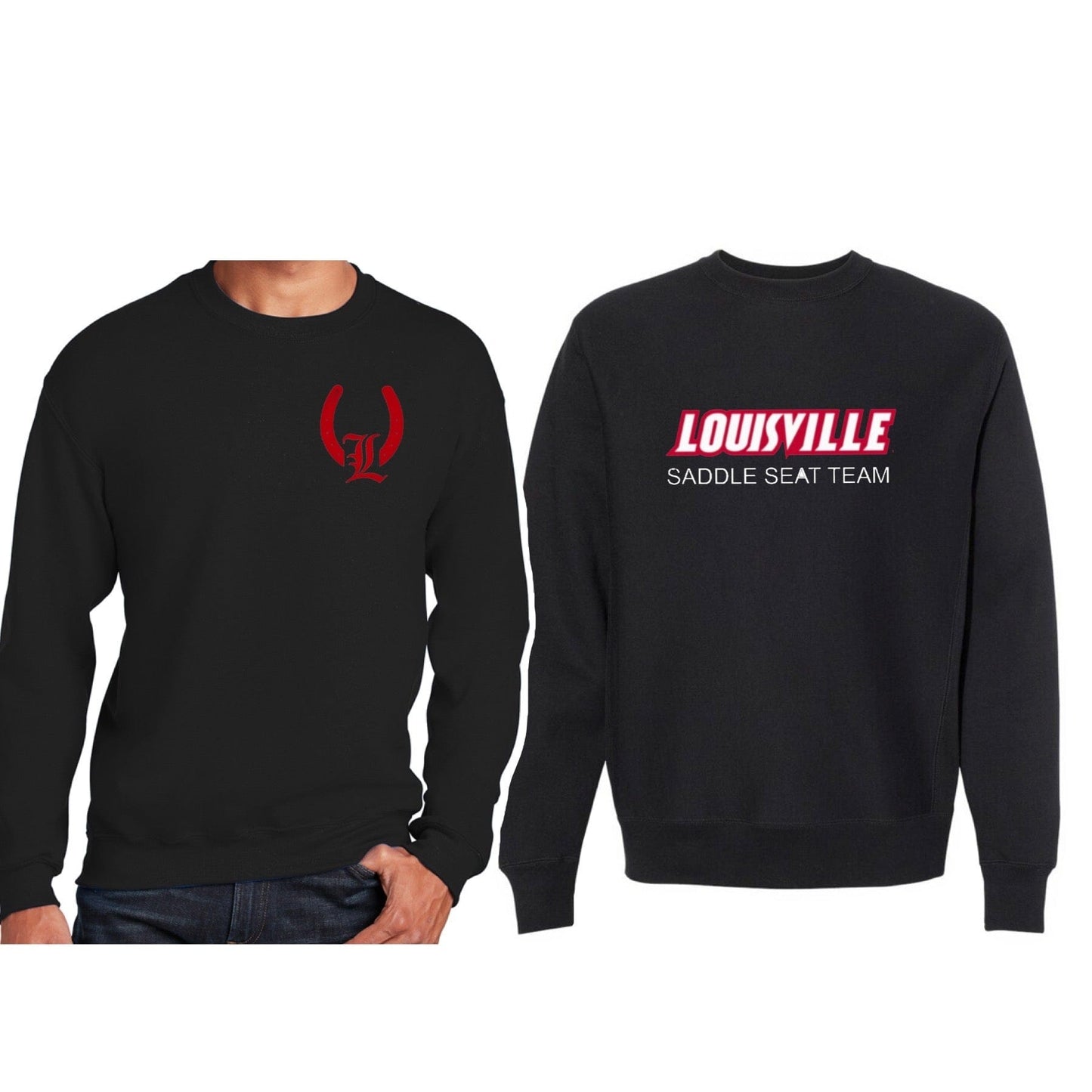 Equestrian Team Apparel Louisville Equestrian Team Saddle Seat Sweatshirt equestrian team apparel online tack store mobile tack store custom farm apparel custom show stable clothing equestrian lifestyle horse show clothing riding clothes horses equestrian tack store