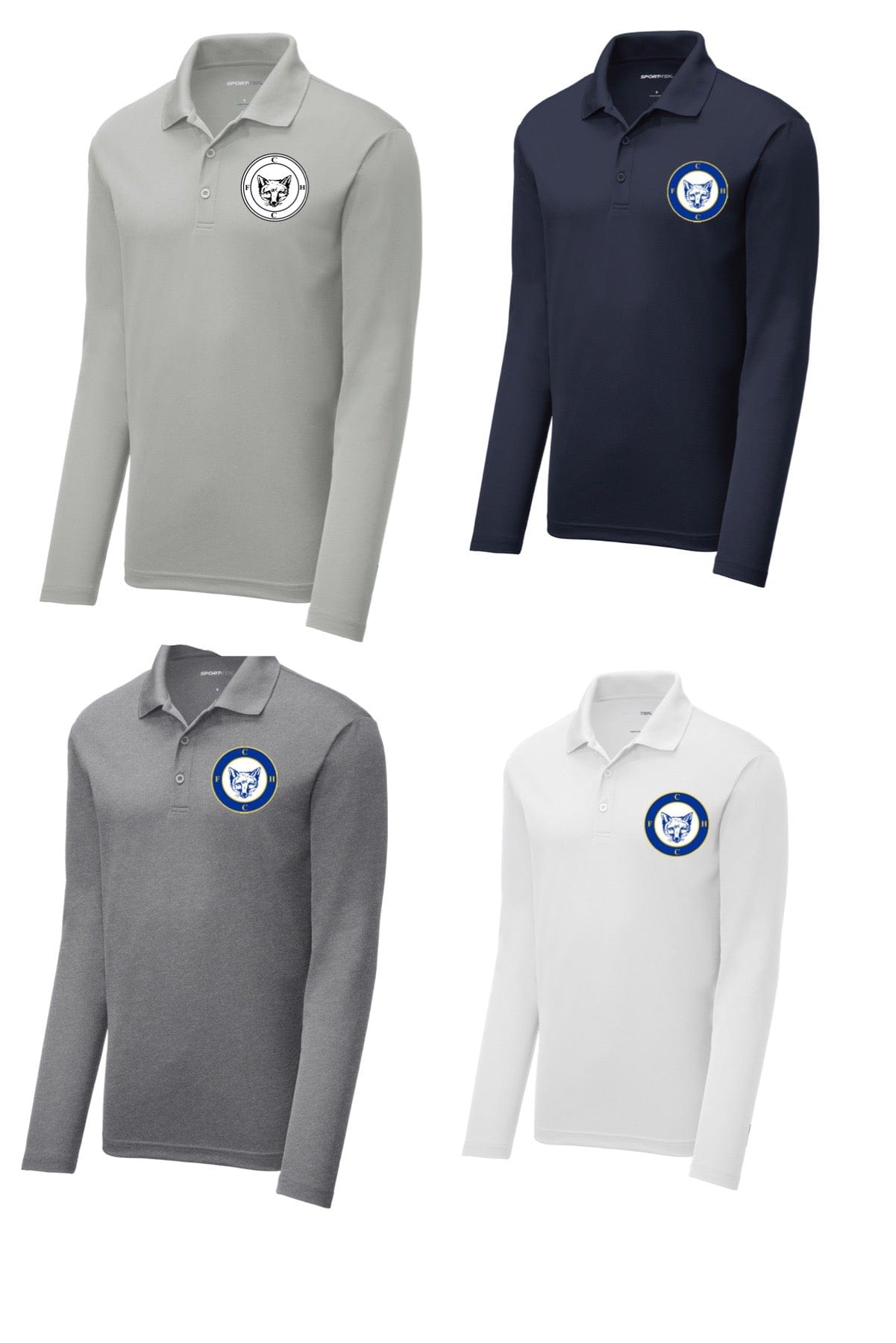 Equestrian Team Apparel FCHC Men's Long Sleeve Polo Shirt equestrian team apparel online tack store mobile tack store custom farm apparel custom show stable clothing equestrian lifestyle horse show clothing riding clothes horses equestrian tack store