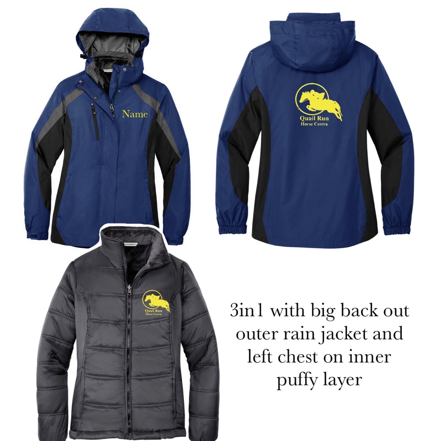 Equestrian Team Apparel Sun Shirt Quail Run 3in1 Jacket equestrian team apparel online tack store mobile tack store custom farm apparel custom show stable clothing equestrian lifestyle horse show clothing riding clothes horses equestrian tack store