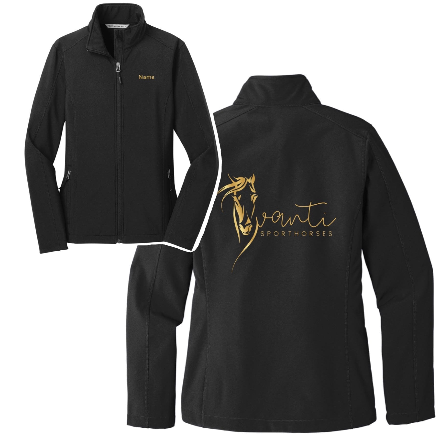 Custom Equestrian Fleece Jacket, Equestrian Apparel, Personalized Fleece Jacket with Horse's good name and rider's name, Horse Riding Jacket