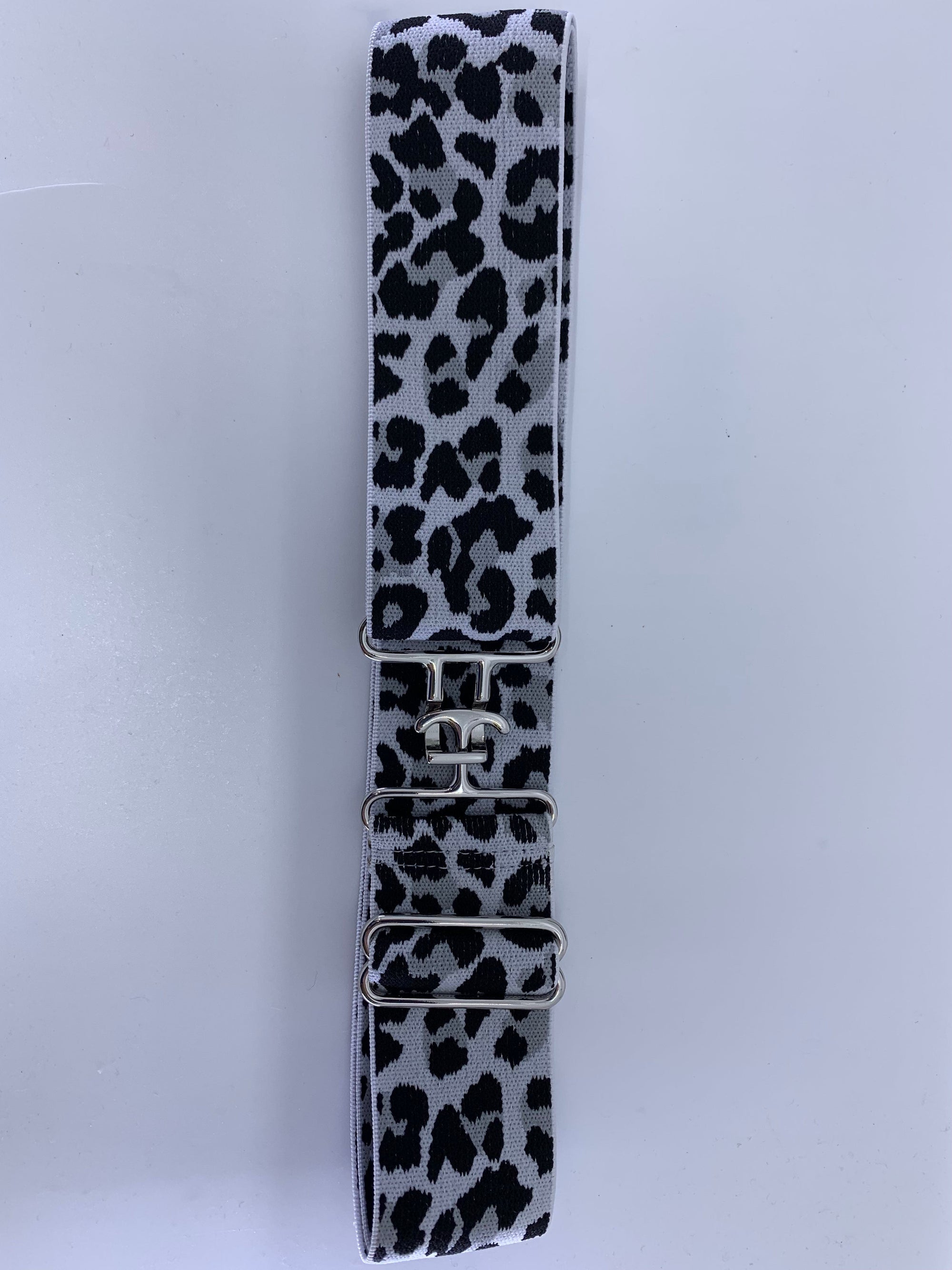 Pony Belts Co. Belt Stretch Belt 2" - Black/White Leopard equestrian team apparel online tack store mobile tack store custom farm apparel custom show stable clothing equestrian lifestyle horse show clothing riding clothes horses equestrian tack store