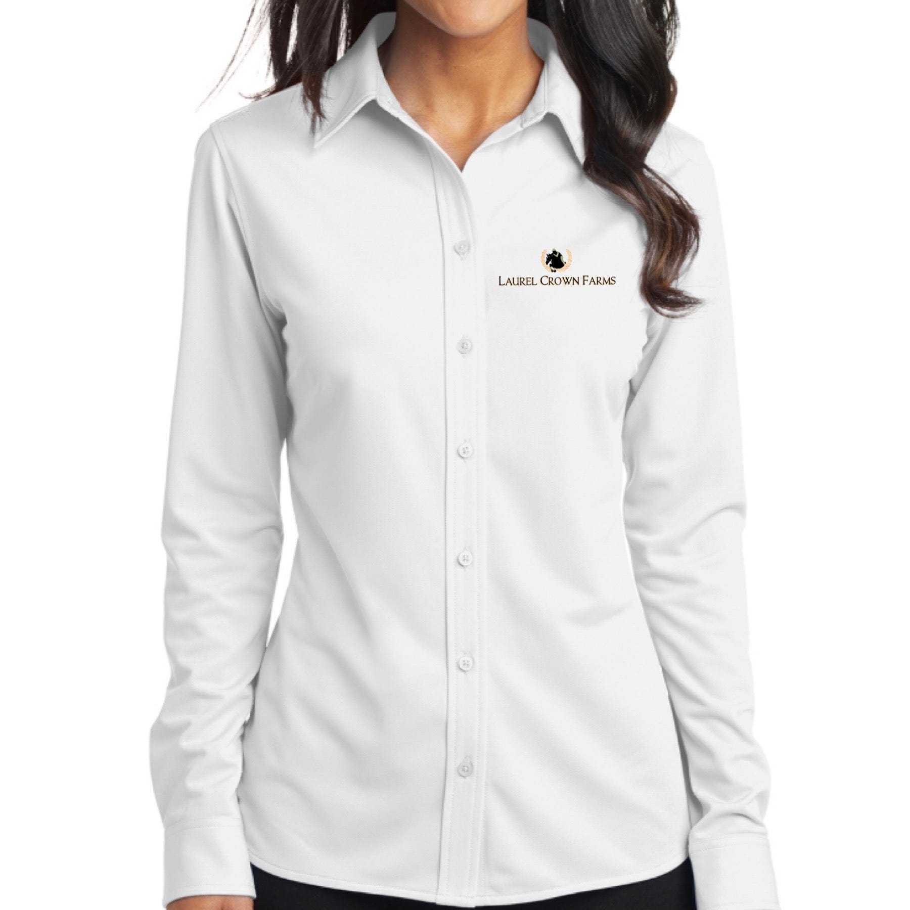 Equestrian Team Apparel Laurel Crown Farms Dress Shirt equestrian team apparel online tack store mobile tack store custom farm apparel custom show stable clothing equestrian lifestyle horse show clothing riding clothes horses equestrian tack store