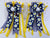PonyTail Bows 3" Tails PonyTail Bows- Yellow Blue Daisy equestrian team apparel online tack store mobile tack store custom farm apparel custom show stable clothing equestrian lifestyle horse show clothing riding clothes PonyTail Bows | Equestrian Hair Accessories horses equestrian tack store